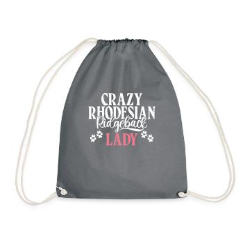 Rhodesian Ridgeback Gifts - Drawstring Bag - grey - Front