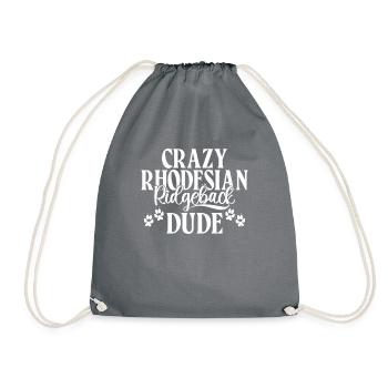 Rhodesian Ridgeback Gifts - Drawstring Bag - grey - Front