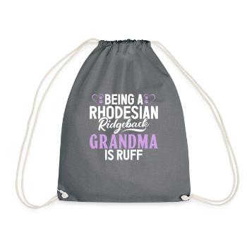 Rhodesian Ridgeback Gifts - Drawstring Bag - grey - Front