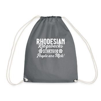 Rhodesian Ridgeback Gifts - Drawstring Bag - grey - Front