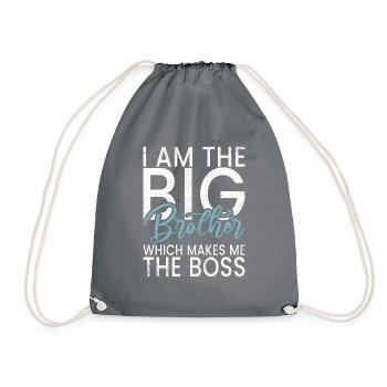 Big Brother Gift - Turnbeutel - Grau - Vorne
