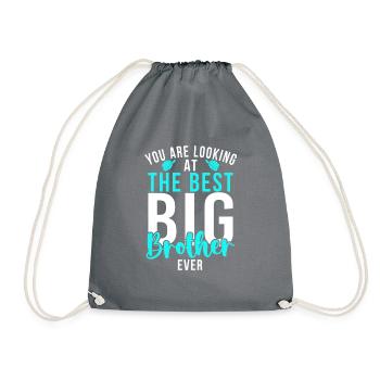 Big Brother Gift - Turnbeutel - Grau - Vorne