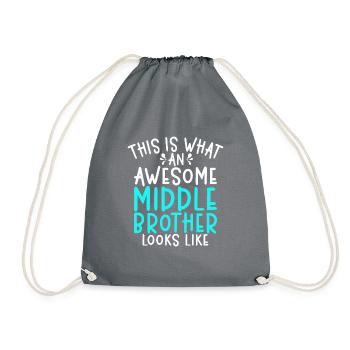 Middle Brother Gifts - Turnbeutel - Grau - Vorne