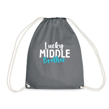 Middle Brother Gifts - Turnbeutel - Grau - Vorne