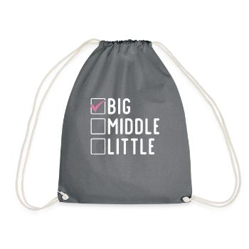 Cadeau de grande soeur - Sac de sport léger - gris - Devant