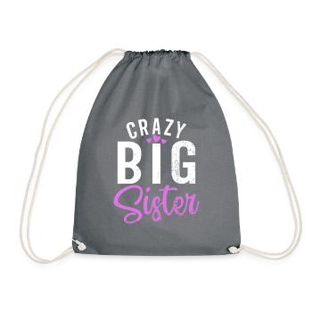 Cadeau de grande soeur - Sac de sport léger - gris - Devant