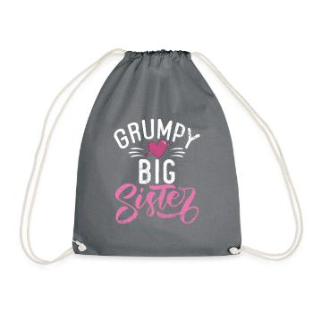 Big Sister Gift - Turnbeutel - Grau - Vorne