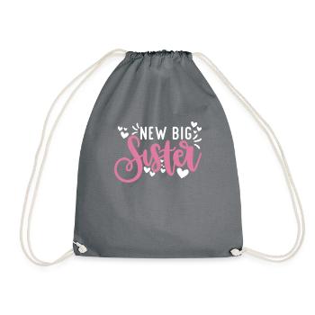 Cadeau de grande soeur - Sac de sport léger - gris - Devant