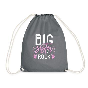 Cadeau de grande soeur - Sac de sport léger - gris - Devant