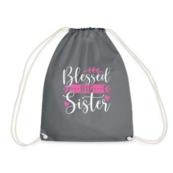 Big Sister Gift - Turnbeutel - Grau - Vorne