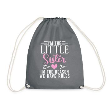 Cadeaux Petite Soeur - Sac de sport léger - gris - Devant