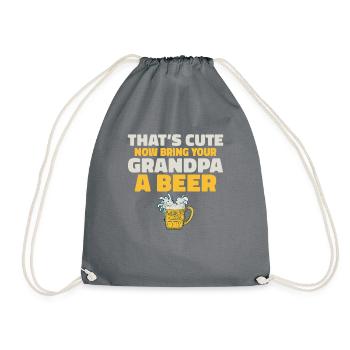 Grandpa Gifts - Turnbeutel - Grau - Vorne