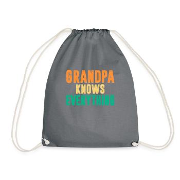Grandpa Gifts - Turnbeutel - Grau - Vorne