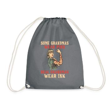 Grandma Gifts - Drawstring Bag - grey - Front