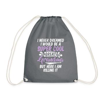 Great Grandma Gifts - Drawstring Bag - grey - Front