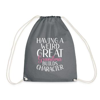 Great Grandma Gifts - Drawstring Bag - grey - Front