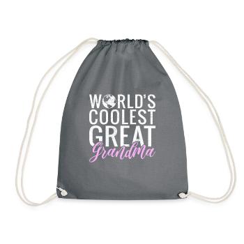 Great Grandma Gifts - Drawstring Bag - grey - Front