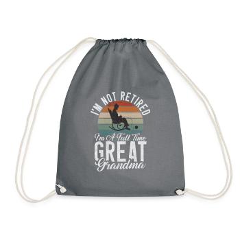 Great Grandma Gifts - Drawstring Bag - grey - Front