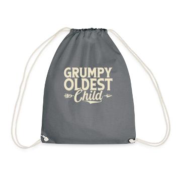 Oldest Child Gifts - Drawstring Bag - grey - Front