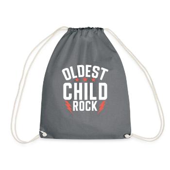 Oldest Child Gifts - Drawstring Bag - grey - Front
