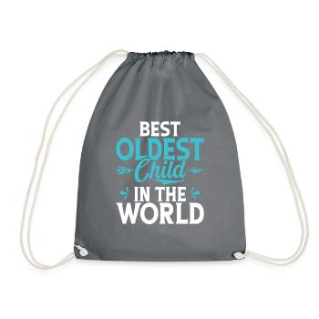 Oldest Child Gifts - Drawstring Bag - grey - Front