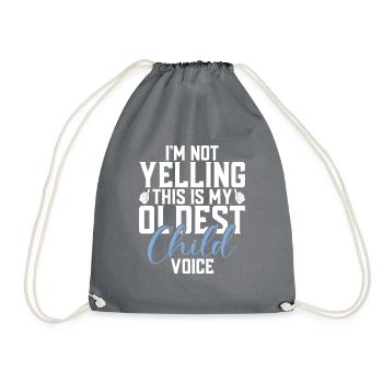Oldest Child Gifts - Drawstring Bag - grey - Front