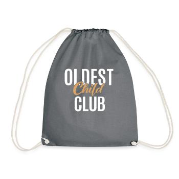 Oldest Child Gifts - Drawstring Bag - grey - Front