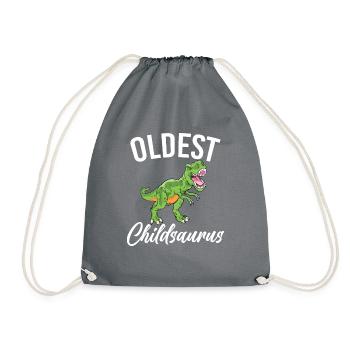 Oldest Child Gifts - Drawstring Bag - grey - Front