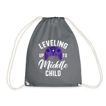Middle Child Gifts - Drawstring Bag - grey - Front
