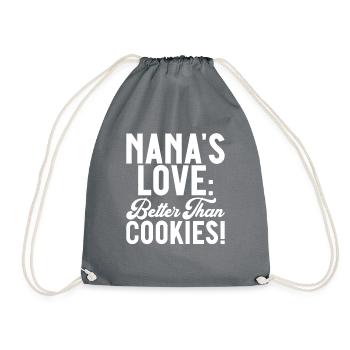Nana Gifts - Drawstring Bag - grey - Front