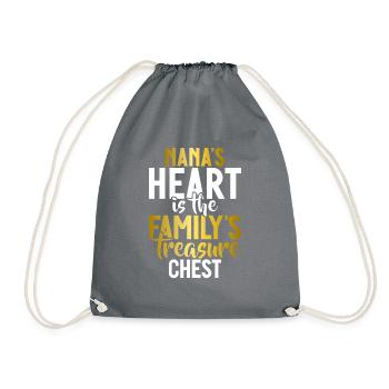 Nana Gifts - Drawstring Bag - grey - Front