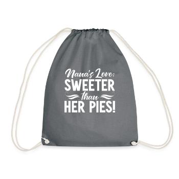 Nana Gifts - Drawstring Bag - grey - Front