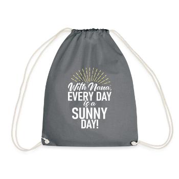 Nana Gifts - Drawstring Bag - grey - Front