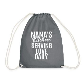 Nana Gifts - Drawstring Bag - grey - Front