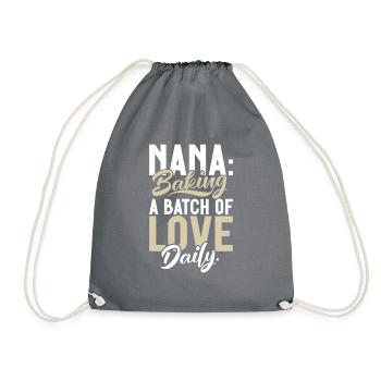 Nana Gifts - Drawstring Bag - grey - Front