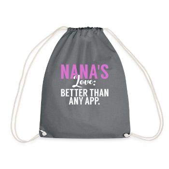 Nana Gifts - Drawstring Bag - grey - Front