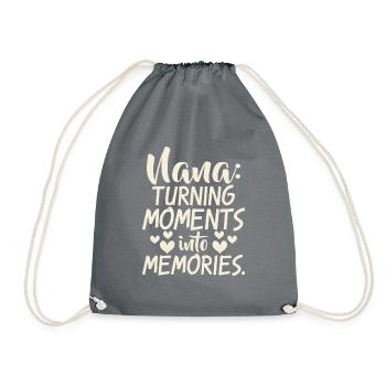 Nana Gifts - Drawstring Bag - grey - Front