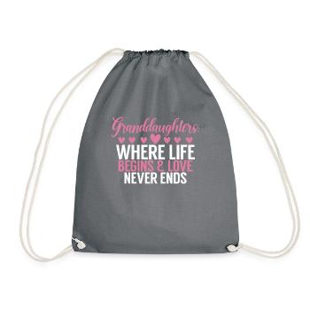 Cadeaux de petite-fille - Sac de sport léger - gris - Devant
