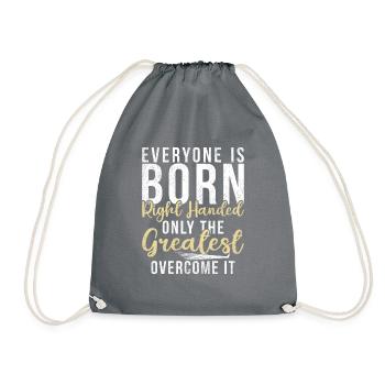 Left Handers Gifts - Turnbeutel - Grau - Vorne