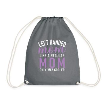 Left Handers Gifts - Drawstring Bag - grey - Front