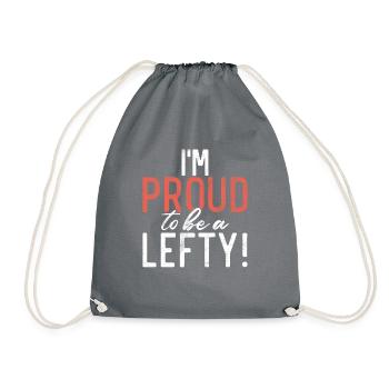 Left Handers Gifts - Turnbeutel - Grau - Vorne