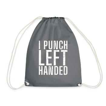 Left Handers Gifts - Turnbeutel - Grau - Vorne