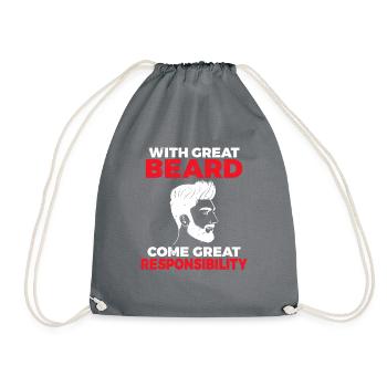 Giftidea Beard Men - Turnbeutel - Grau - Vorne