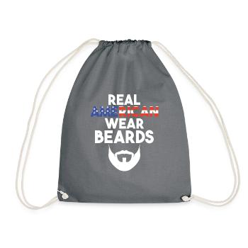 Giftidea Beard Men - Turnbeutel - Grau - Vorne
