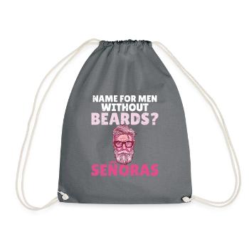 Giftidea Beard Men - Drawstring Bag - grey - Front