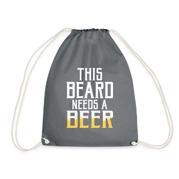 Giftidea Beard Men - Turnbeutel - Grau - Vorne