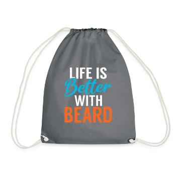 Giftidea Beard Men - Turnbeutel - Grau - Vorne