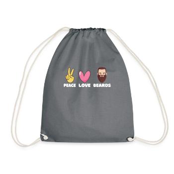 Giftidea Beard Men - Turnbeutel - Grau - Vorne