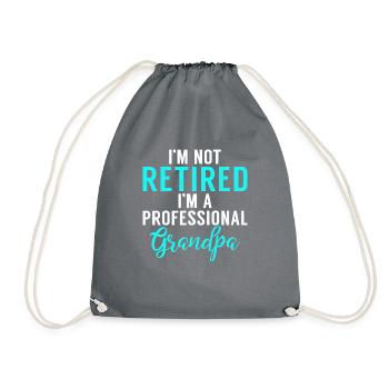 Retirement Gifts - Drawstring Bag - grey - Front
