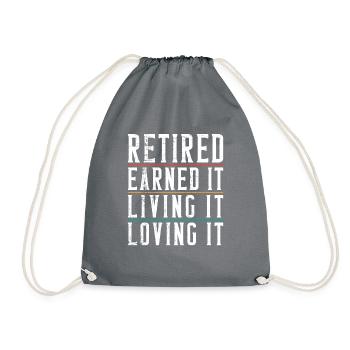 Retirement Gifts - Drawstring Bag - grey - Front